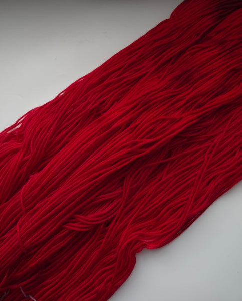 Fuego- Handdyed Red Yarn