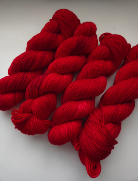 Fuego- Handdyed Red Yarn