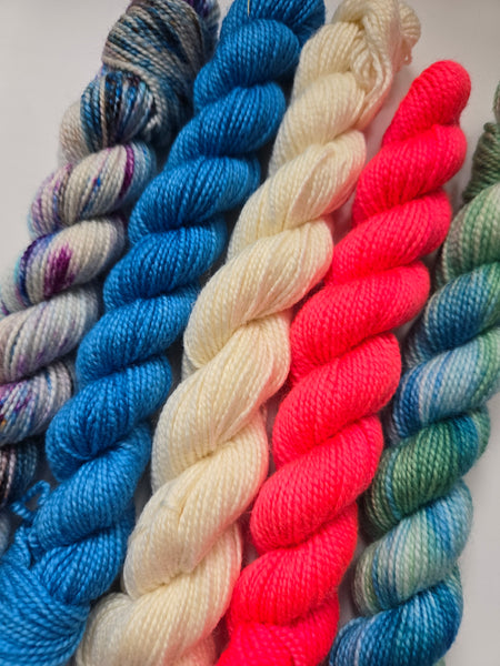 Tidal Bloom – 5 Mini Skein Fade Set